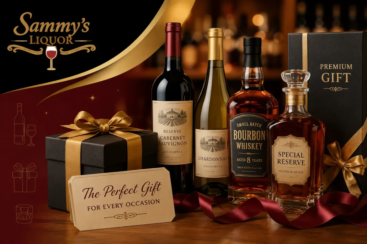 Wine and spirits gift ideas in Moore OK featuring premium wine and liquor bottles